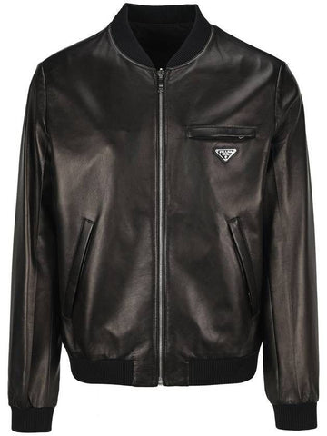 PRADA リバーシブルロゴレザージャケット UPW280 038 F0002 151072208 [P]