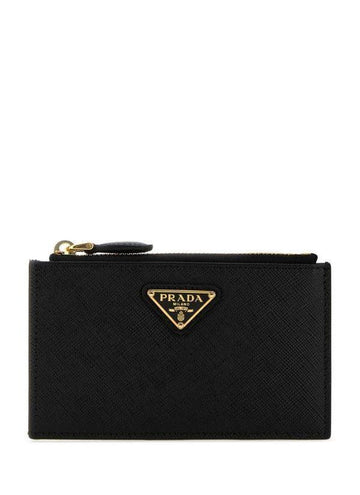 Prada Saffiano Leather Zip Card Holder 151072306 [P]