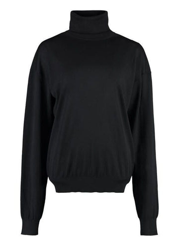 Saint Laurent Logo Wool Turtleneck Knit 151102733 [P]