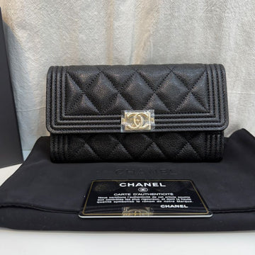CHANEL Briefbörse Boy Flap Schwarz (28) 158873777 [P]