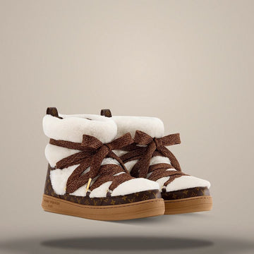 LOUIS VUITTON Cloud Lace-Up Ankle Boots Sneakers Beige 1AIV27 158873803 [P]