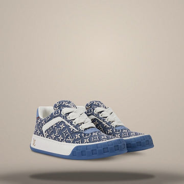 LOUIS VUITTON 傾斜スニーカー ブルー 1AKQKH 158873821 [P]