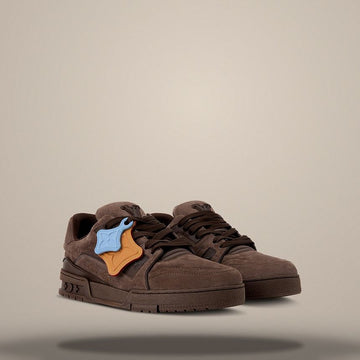 Louis Vuitton Distressed LV Trainer Sneakers Brown 158873874 [P]