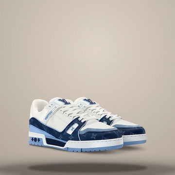 LOUIS VUITTON Trainer Sneaker Navy Blue 158873945 [P]
