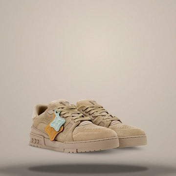 LOUIS VUITTON Trainer Sneaker Distressed Beige 158873952 [P]