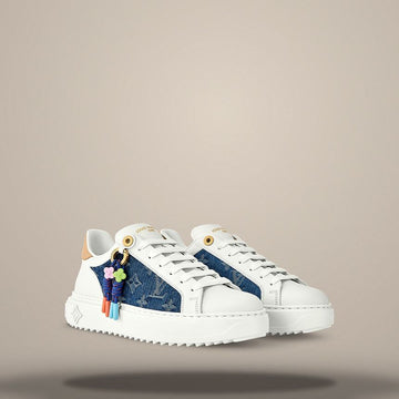 LOUIS VUITTON Time Out Sneaker Blue Denim 1AJP51 158873975 [P]