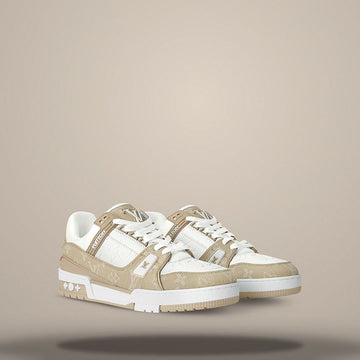 LOUIS VUITTON Trainer Sneaker Beige 1AIKO6 158873983 [P]