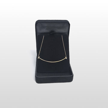TIFFANY & CO イエローゴールド33823310 Tスマイルペンダント18Kネックレス 158873995 [P]