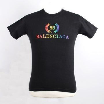 Balenciaga Limited Edition Rainbow Laurel Embroidery Short Sleeve T-Shirt XS(44) 158874069 [P]