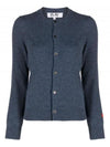 Comme Des Garcons Small Red Heart Patch Wool Cardigan 156799093 [P]