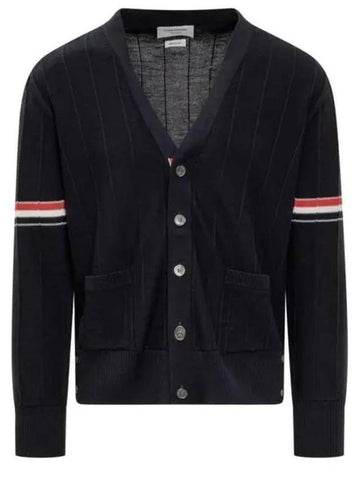 Thom Browne Wool Relaxed V-Neck Arm Band Cardigan 133071811 [P]
