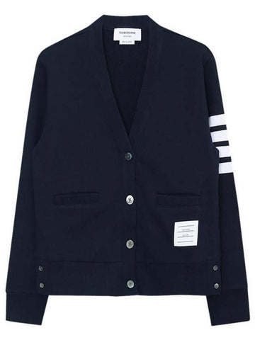 Thom Browne 4-Bar Stripe RWB Tab Loop Back Cardigan 133071881 [P]