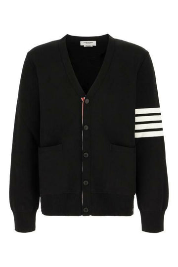 THOM BROWNE コットンミラノステッチ4バーVネックカーディガン 141548190 [P]