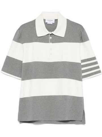 THOM BROWNE 4バ Rugby Stripe Polo MKP134A Y3043 136 141548376 [P]