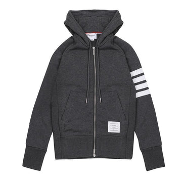 Thom Browne 4 Bar Stripe RWB Tab Loopback Jersey Knit Hoodie Zip-Up 142600447 [P]