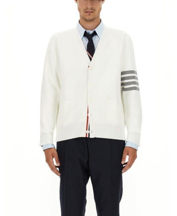THOM BROWNE コットンミラノステッチ4バーVネックカーディガン 151102870 [P]