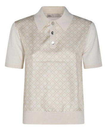 TORY BURCH シルクフロントポロ147959960 151103130 [P]