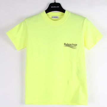 BALENCIAGA Wellenlogo T-Shirt fluoreszierendes Gelb XS(44) 158874635 [P]