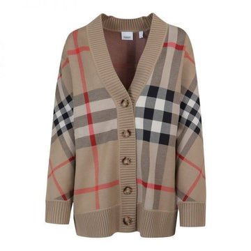 BURBERRY Karierter technischer Woll-Jacquard-Cardigan (8039153) 115538299 [P]