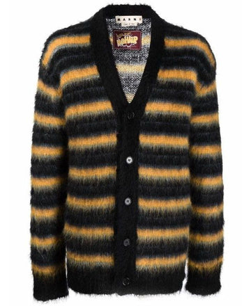 Marni Black Stripe Mohair Cardigan 152200731 [P]