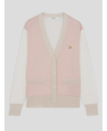 Maison Kitsune Baby Fox Patch Color Block Cardigan MW00505KT1036 P628 152200798 [P]