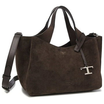 Tods Mini Tote Bag with T Logo in Suede 149428065 [P]