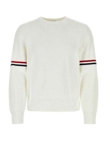 THOM BROWNE コットン ミラノ ステッチ RWB ストライプ プルオーバー 100 152200973 [P]
