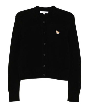 MAISON KITSUNE Fitted Cardigan aus LAMBSWOOL für Babys, Schwarz, PW00506KT1006 P199 152201224 [P]
