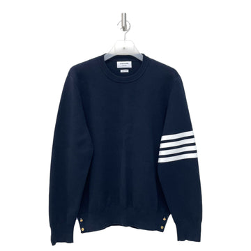 THOM BROWNE ネイビー ミラノステッチ 斜め バンド ニット 158875957 [P]