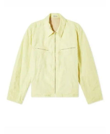 AURALEE Wolle Popeline Blouson Top Gelb A24SB01WP 152201922 [P]