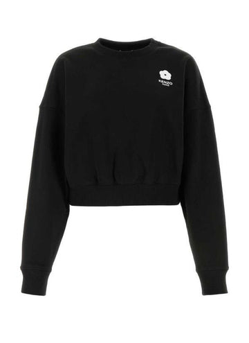 KENZO 20フラワー刺繍クロップトスウェットシャツ 152201927 [P]