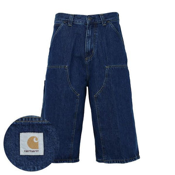 CARHARTT ブルーストーンウォッシュドOGダブルニー ロングデニムショートパンツ I037493 0106 158876096 [P]