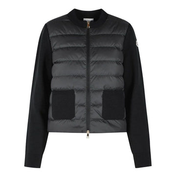 MONCLER ウールパディングジップアップカーディガン ブラック 9B00040 M1131 999 158876139 [P]