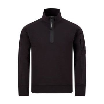 CP COMPANY Diagonale raised fleece lens half zip Sweatshirt schwarz 21CMSS033A 005086W 999 158876167 [P]