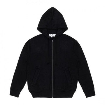 COMME DES GARCONS Schwarzer Herz-Patch-Hoodie mit Reißverschluss 152203497 [P]
