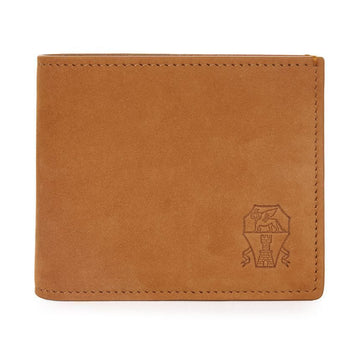 BRUNELLO CUCINELLI ヌバックレザー コニャック 二つ折り財布 156294191 [P]