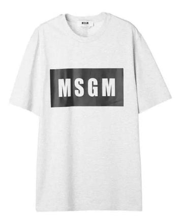 MSGM Box Logo Short Sleeve T-Shirt 152204927 [P]