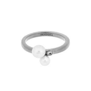 PANDORA タイムレスデュオトリティッドフレッシュウォーター cultured pearl シルバー レディースリング 193156C01 114370143 [P]