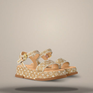 Louis Vuitton Maya Platform Sandals Natural 1AHNOG 158876395 [P]