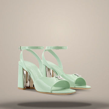 LOUIS VUITTON Swing Sandal in Vert d'Eau 1AJKMC 158876403 [P]