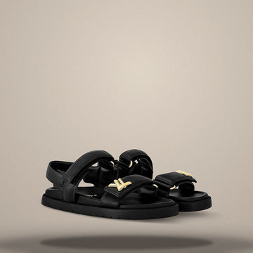 LOUIS VUITTON サンセットフラットコンフォートサンダル ブラック 1ACG0Z 158876447 [P]