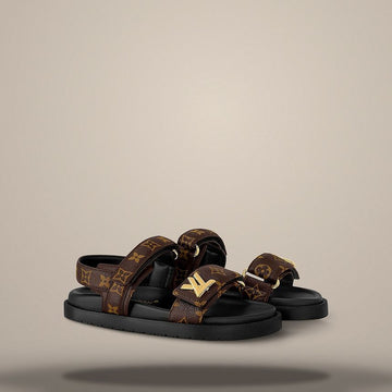LOUIS VUITTON Flache Komfortsandalen Sunset in Kakao Braun 1ACL98 158876449 [P]