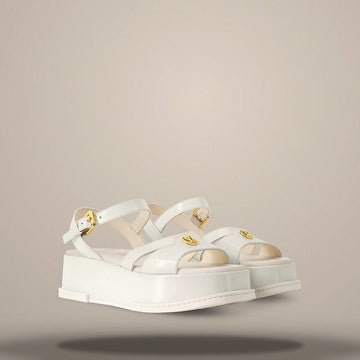 LOUIS VUITTON Maya Plattform Sandale Ecru Weiß 158876518 [P]