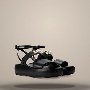 LOUIS VUITTON スウィングロックプラットフォームサンダル ブラック 1AJYDI 158876601 [P]