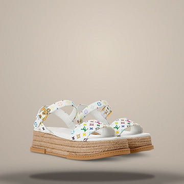 Louis Vuitton Maya Platform Sandal White 1AJM81 158876612 [P]