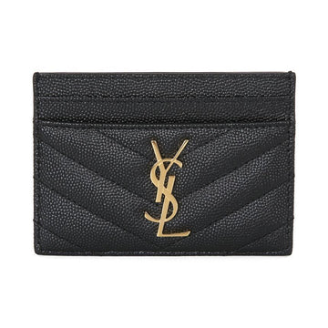 SAINT LAURENT カサンドラ マトラッセ ゴールド ロゴ カードケース 154693056 [P]