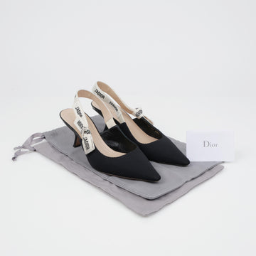Dior Technical Fabric Slingback Pumps Black 158737749 [P]