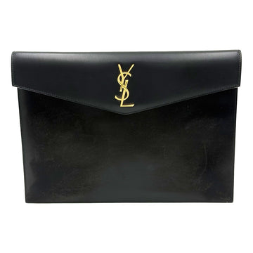 Saint Laurent Black Monogram Envelope Uptown Clutch 635171 158877449 [P]