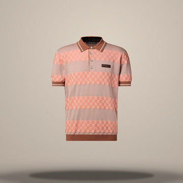 LOUIS VUITTON Damier gestreiftes Poloshirt mit regulärer Passform 158877501 [P]