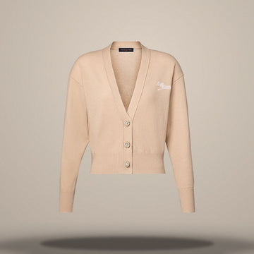 Louis Vuitton Signature Jewel Button Cardigan Almond Cream 1AKES2 158877511 [P]